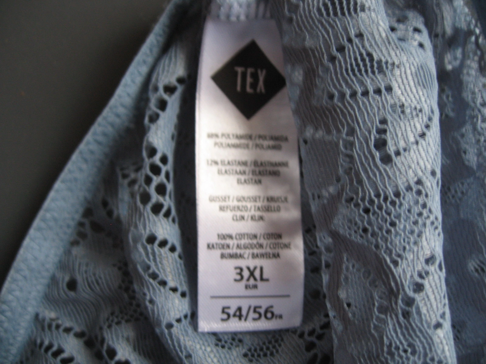 Magnifique Culotte en Dentelle Bleue TEX — Taille 54/56 — Ultra Confort & – photo 3